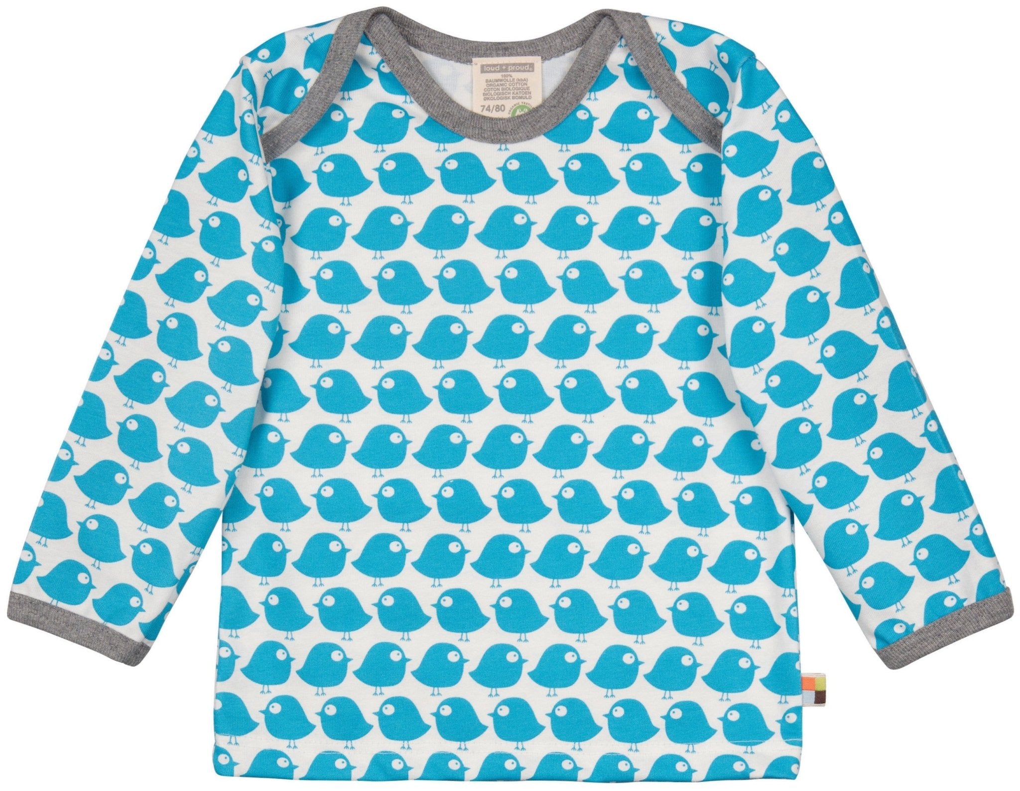 loud-proud-classics-shirt-langarm-langarmshirt-petrol-86-92 image 1