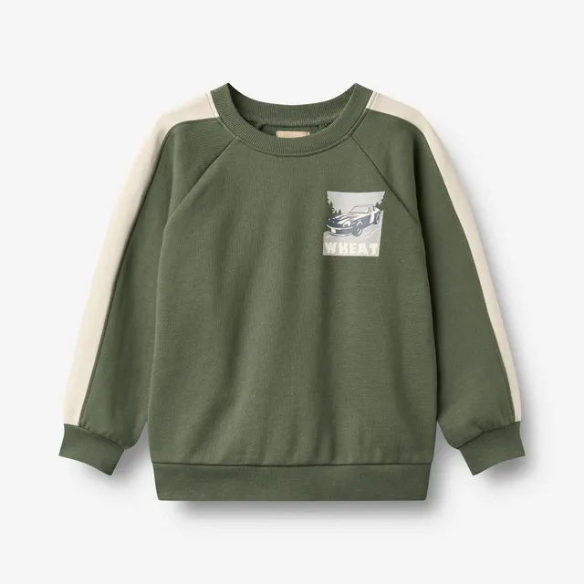 wheat-zac-sweatshirt-pullover-thyme-gr-n-bio-baumwolle image 1