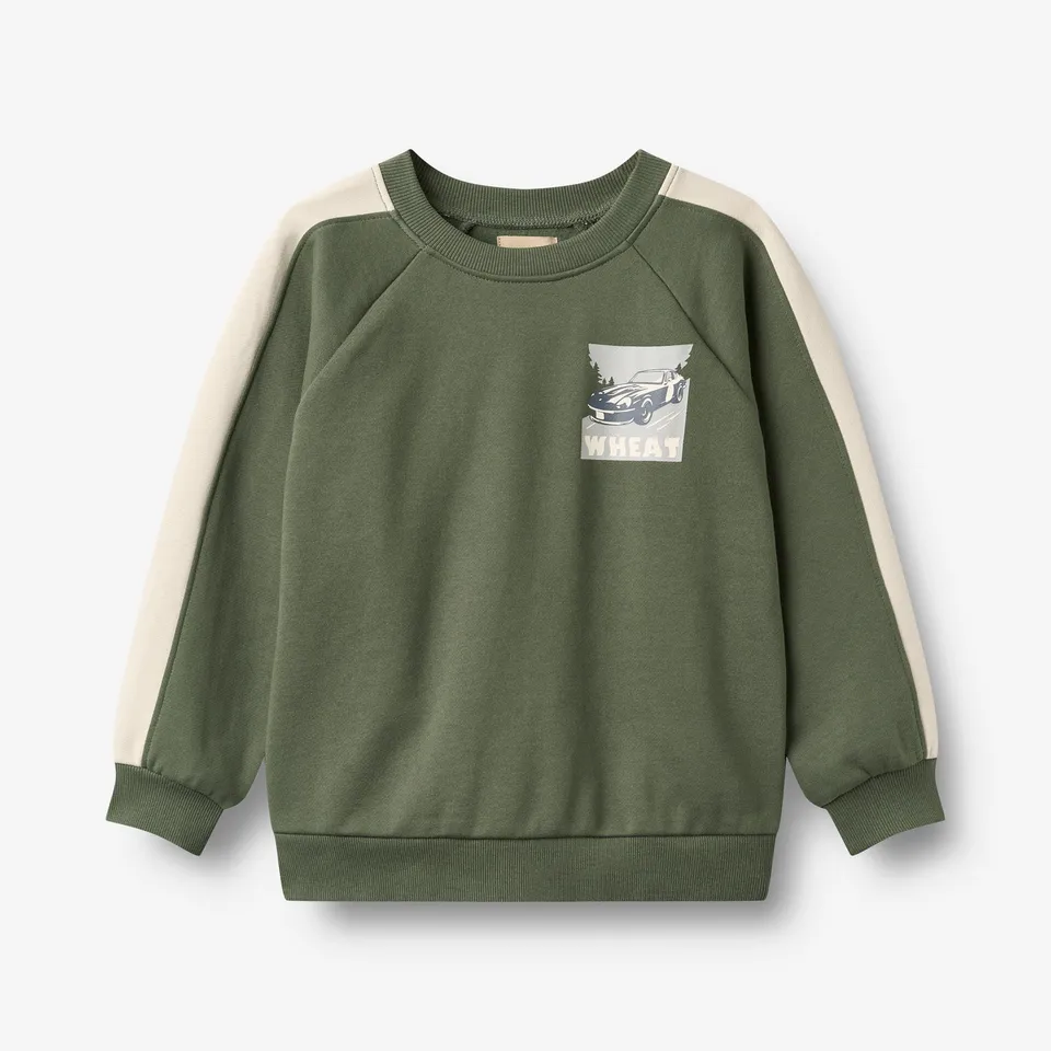 wheat-zac-sweatshirt-pullover-thyme-gr-n-bio-baumwolle image 1