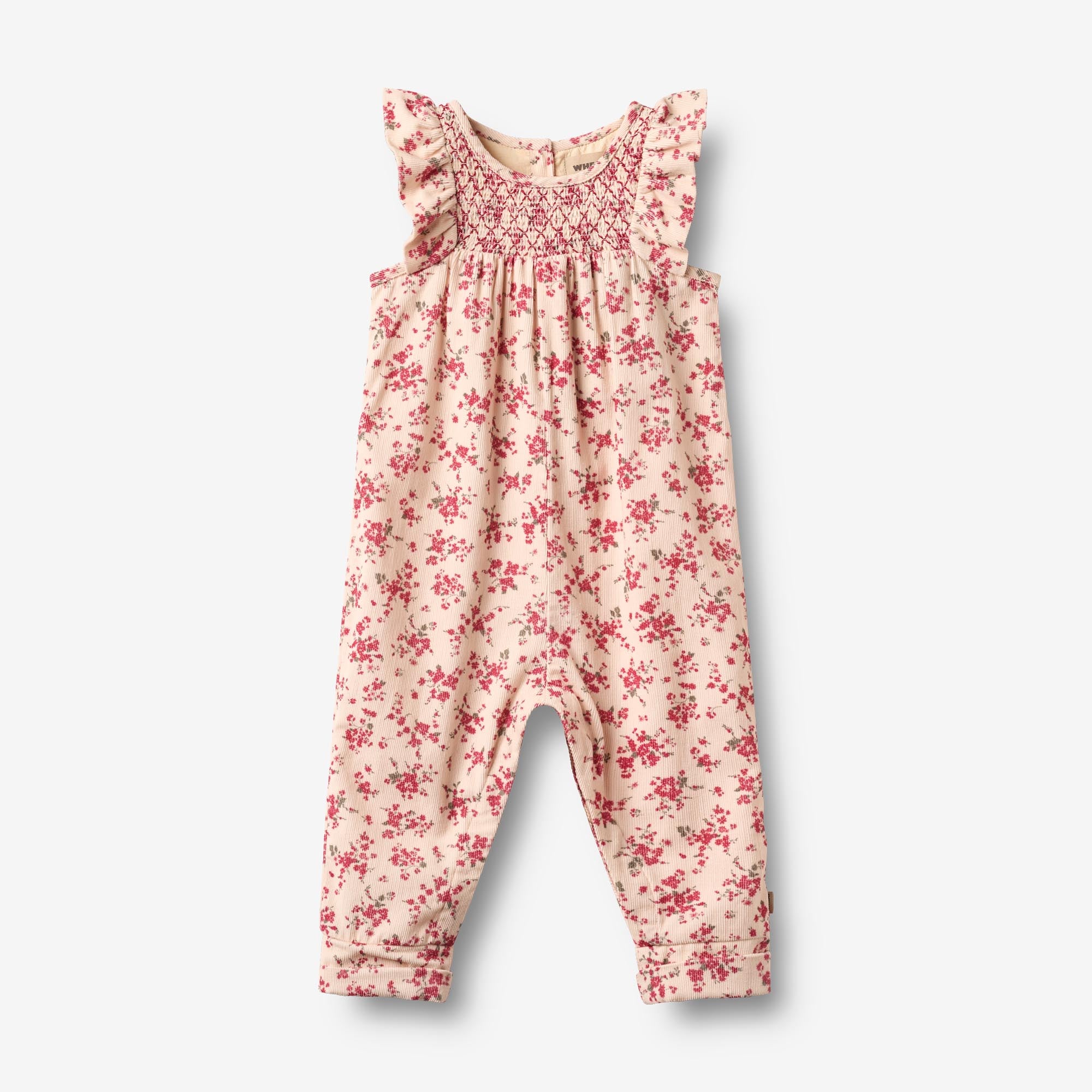 wheat-myrna-strampler-almond-peach-flowers-cord image 1