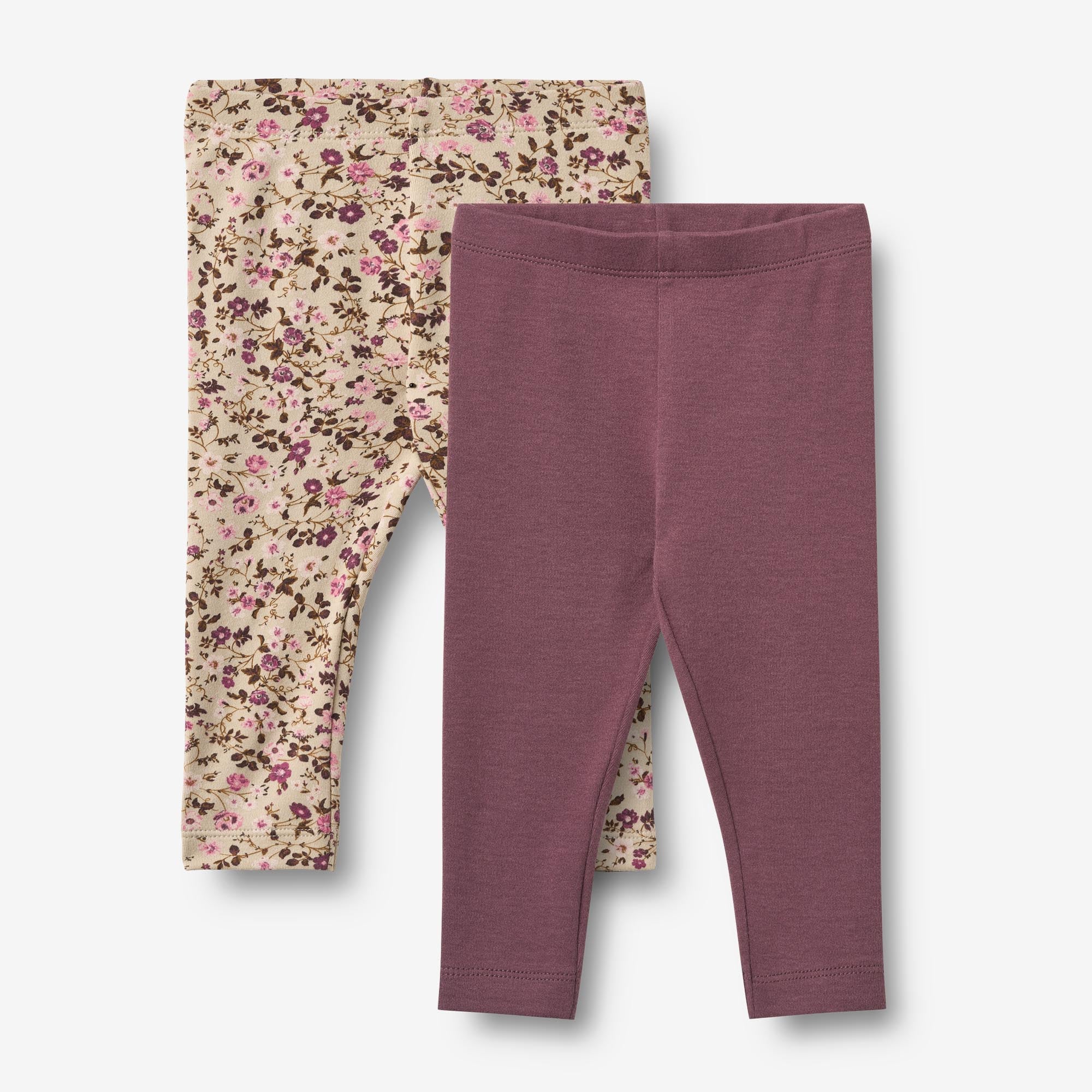 wheat-jules-leggings-soft-sand-flower-wine-2er-bio image 1