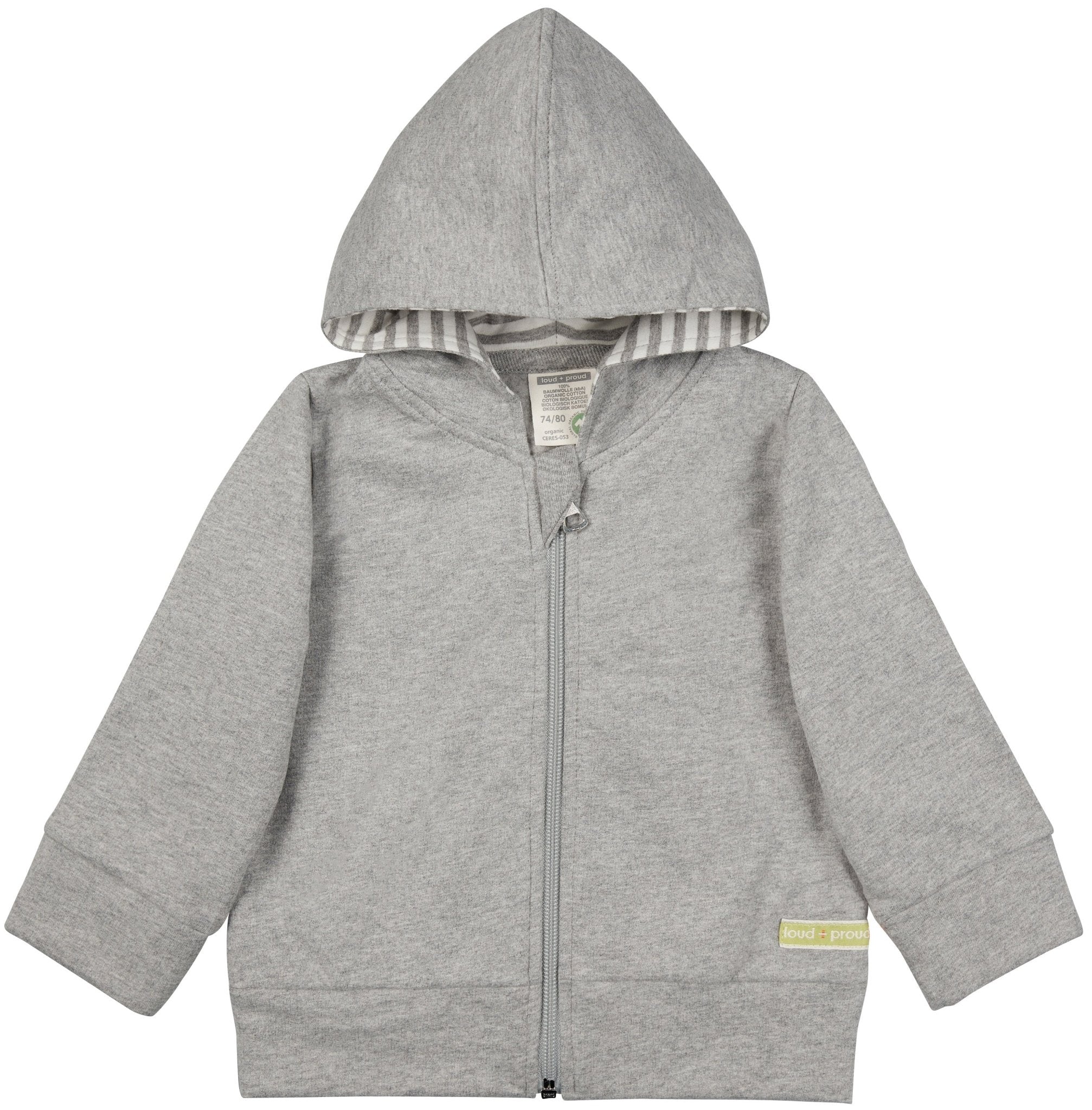 loud-proud-classics-sweatjacke-kapuze-grey-50-56-samtig image 1