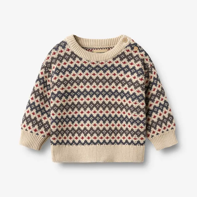 wheat-harlow-strickpullover-greyblue-bio-baumwolle-baby image 1