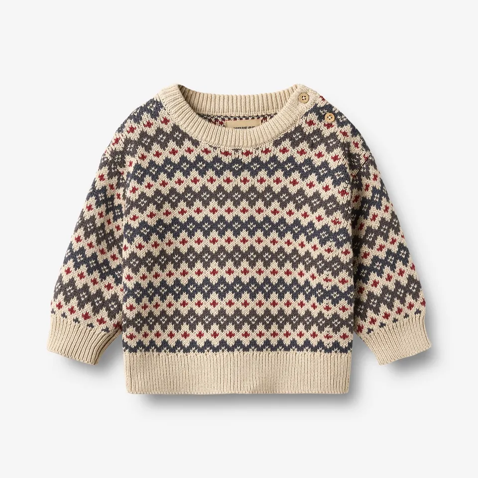wheat-harlow-strickpullover-greyblue-bio-baumwolle-baby image 1