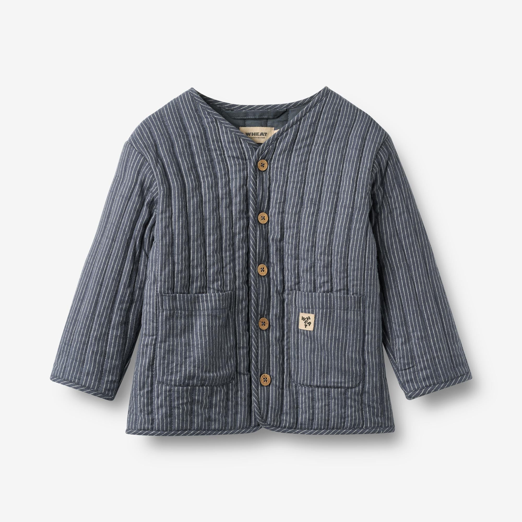 wheat-siggo-steppjacke-greyblue-slub-stripe-bio-baumwolle-2 image 1