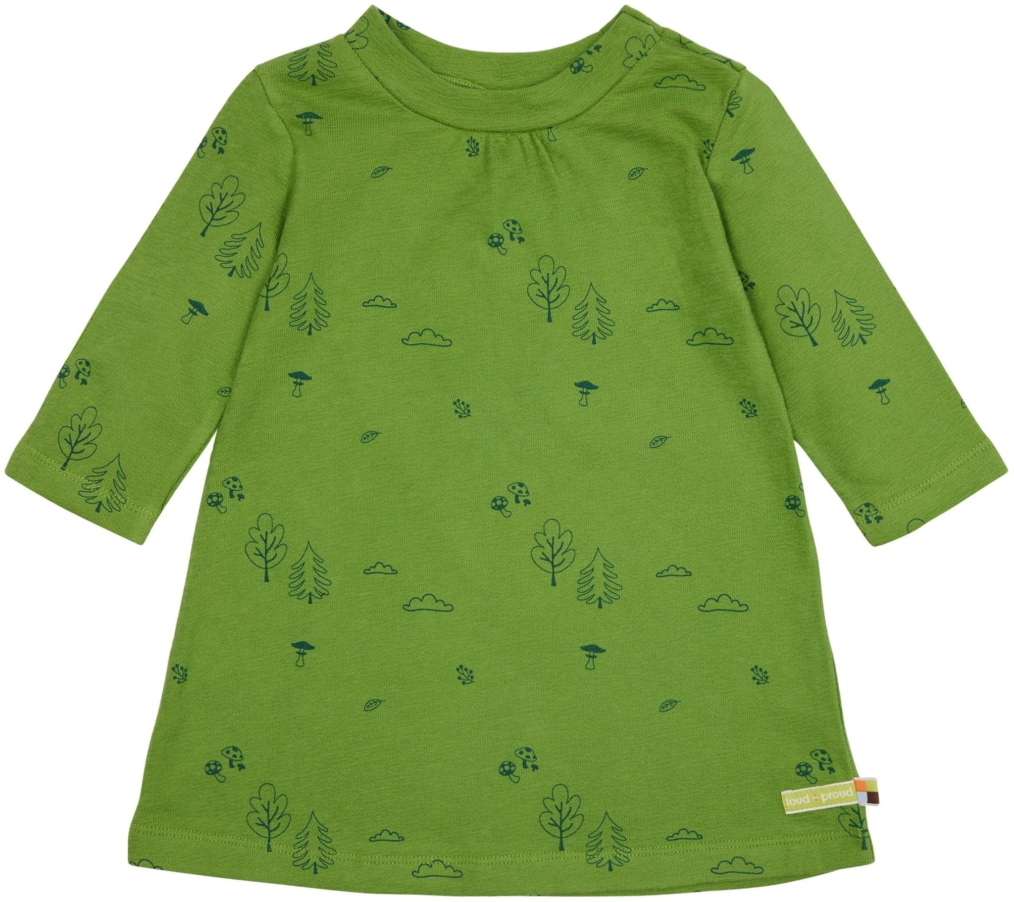 loud-proud-classics-kleid-langarm-grass-98-104-wald-druck image 1
