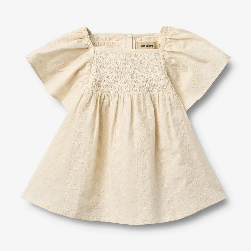 wheat-elva-dress-s-s-eggshell-babykleid-bio-baumwolle image 1