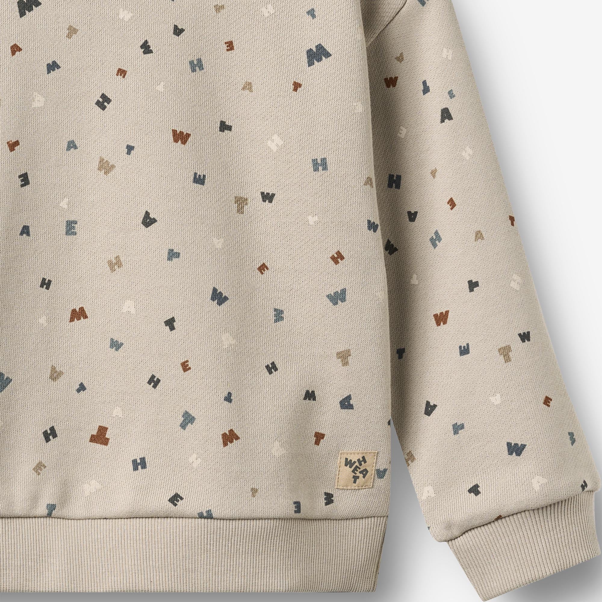 wheat-sweatshirt-sandro-grey-moon-letters-bio-baumwolle image 5