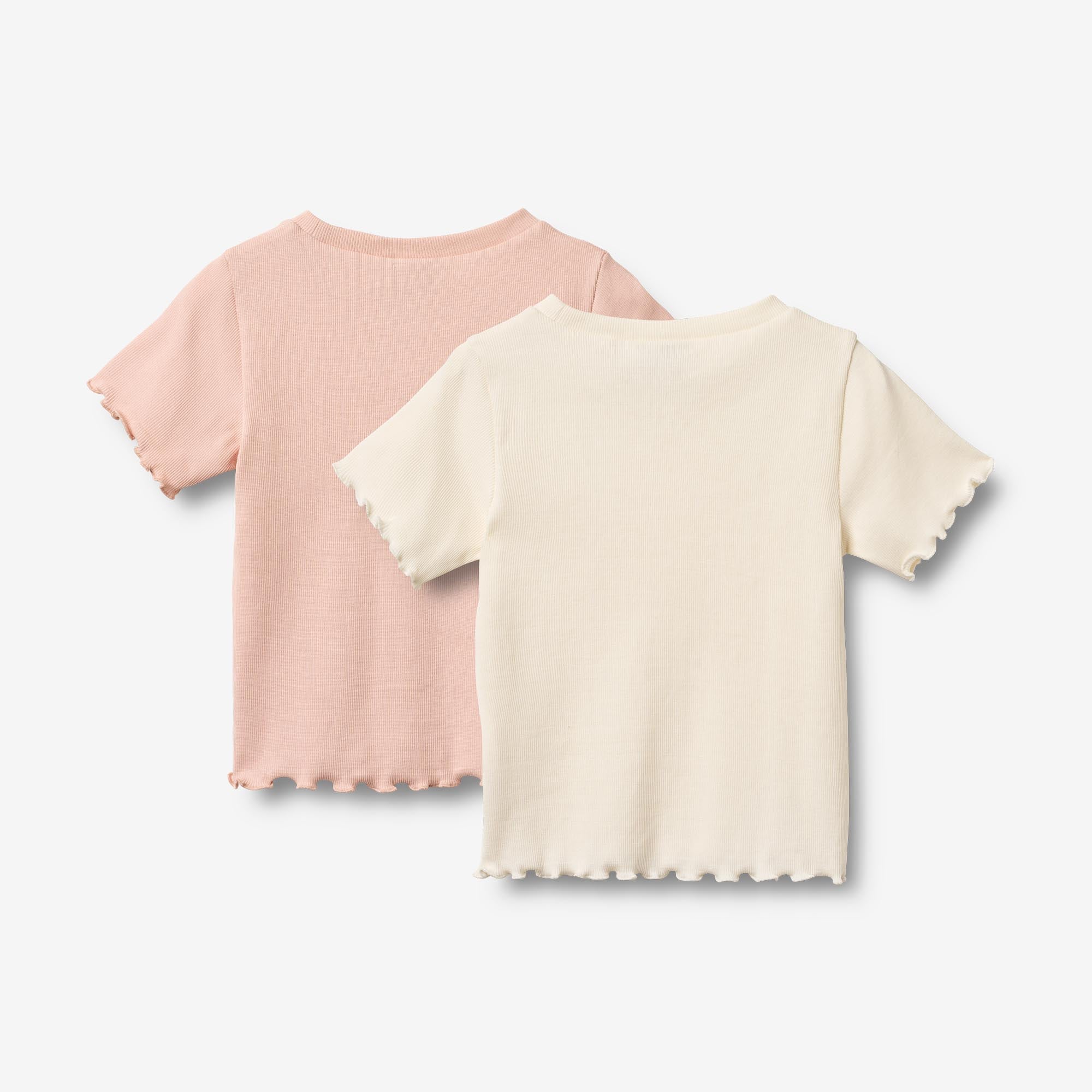 wheat-alicia-t-shirt-s-s-kinder-ivory-2er-pack-bio-ripp image 2