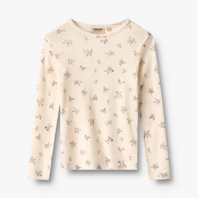 wheat-alfie-wollshirt-eggshell-flowers-merino-m-dchen-langarm image 1