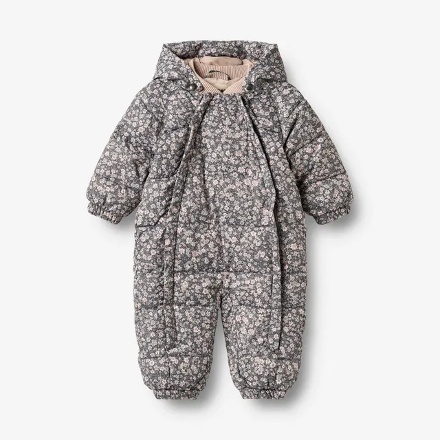 wheat-edem-schneeoverall-dark-charcoal-flowers-recyclingpolyester image 1