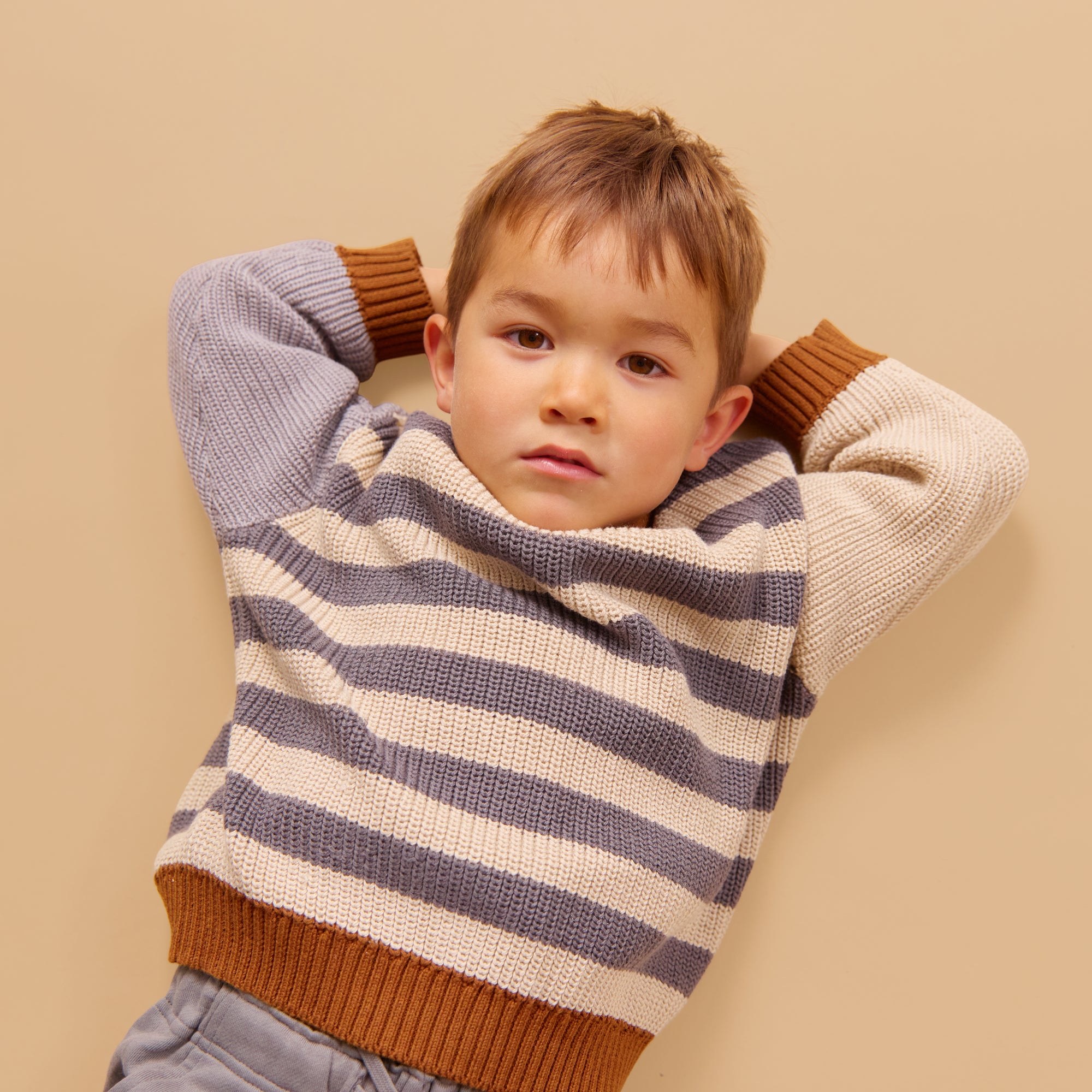 wheat-rasmus-strickpullover-bio-baumwolle-flint-stripe image 2