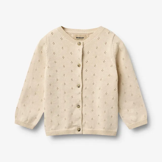 wheat-maia-baby-strickjacke-sandshell-bio-baumwolle image 1