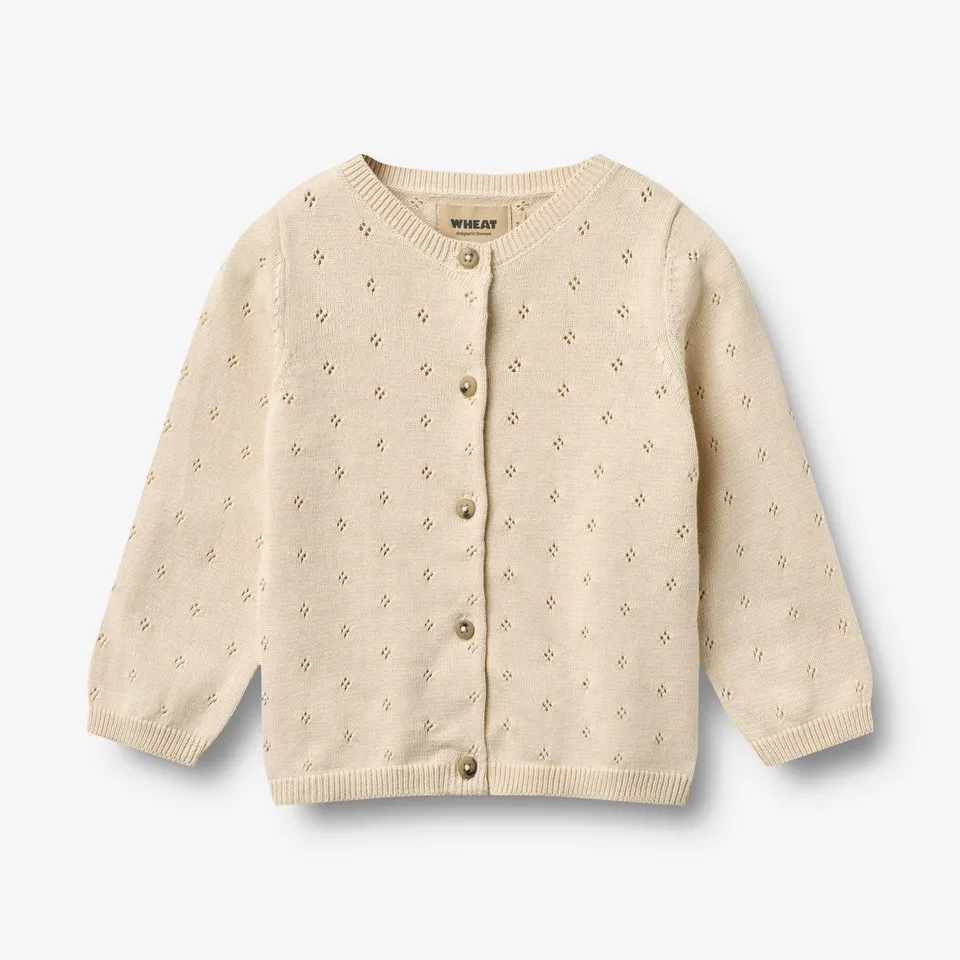wheat-maia-baby-strickjacke-sandshell-bio-baumwolle image 1