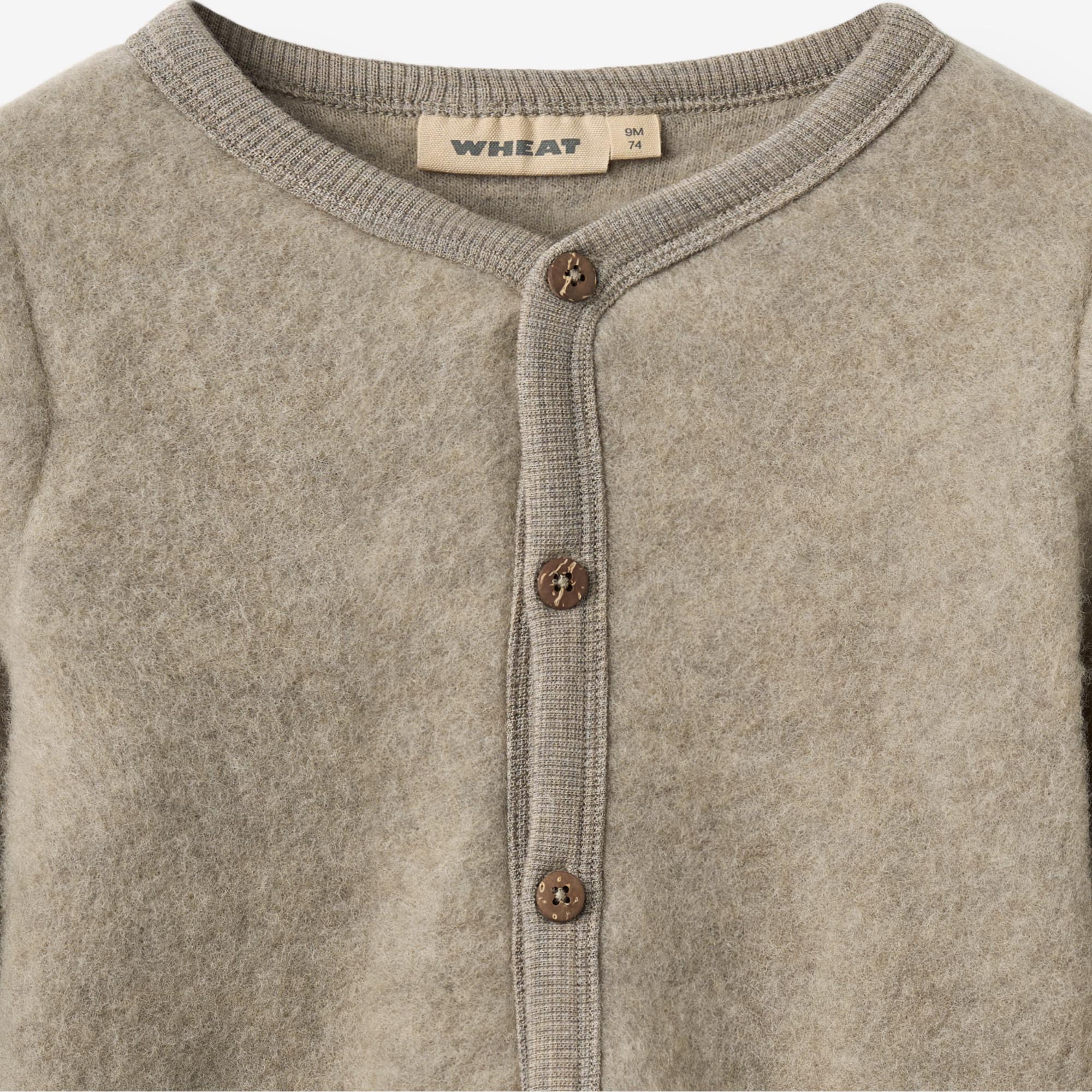 wheat-kari-wollfleece-cardigan-khaki-melange-merino image 3