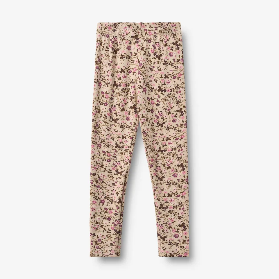 wheat-jules-leggings-soft-sand-flower-wine-bio-jersey image 1