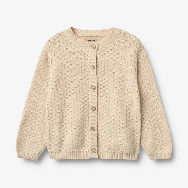 wheat-magnella-strick-cardigan-sandshell-bio-baumwolle image 1