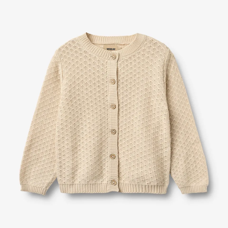 wheat-magnella-strick-cardigan-sandshell-bio-baumwolle image 1