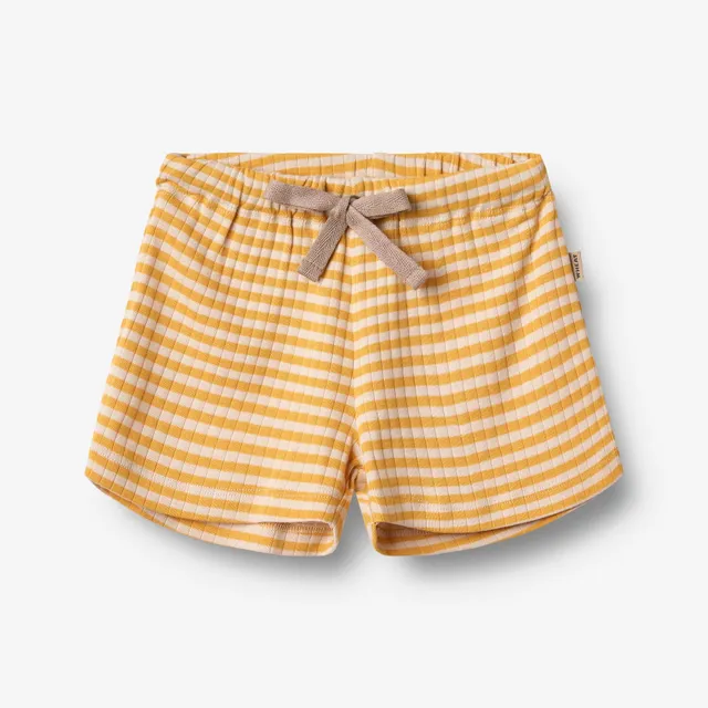 wheat-vic-jersey-shorts-gelb-gestreift-bio-baumwolle image 1