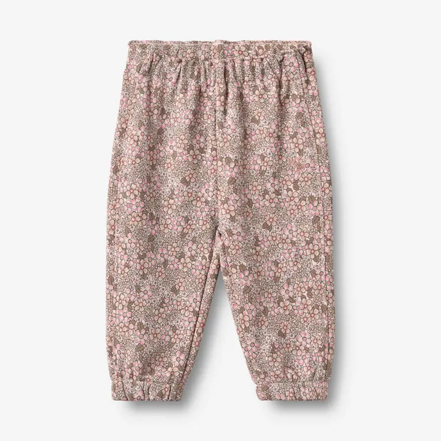 wheat-cosmo-baby-sweatpants-rose-brown-flowers-bio image 1