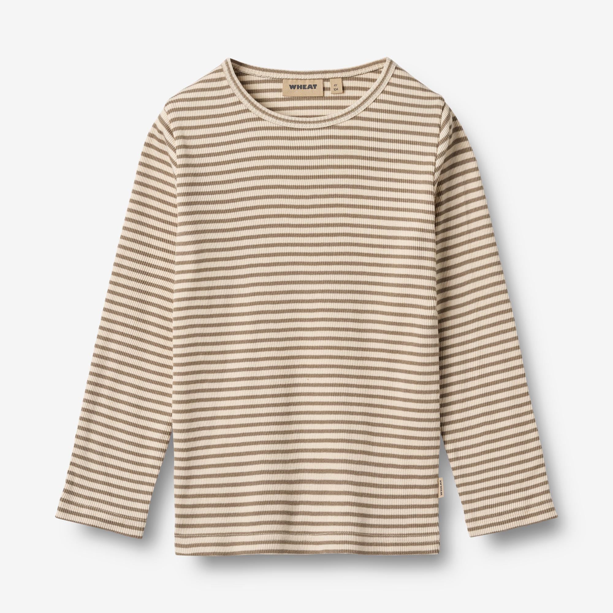 wheat-stig-langarmshirt-bio-baumwolle-stone-gestreift image 1