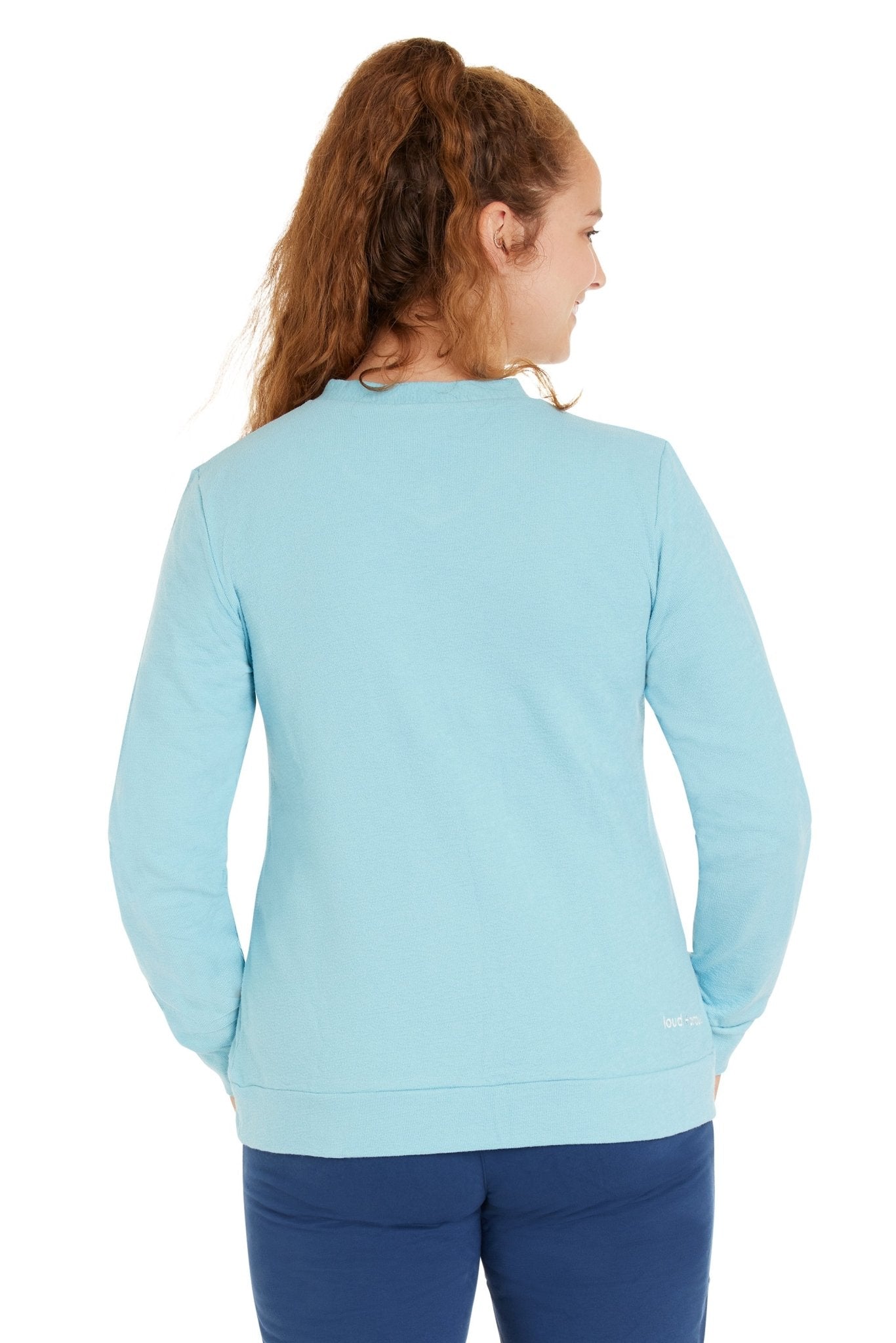 loud-proud-classics-damen-sweat-strukturmuster-lagoon-38-baumwolle image 2