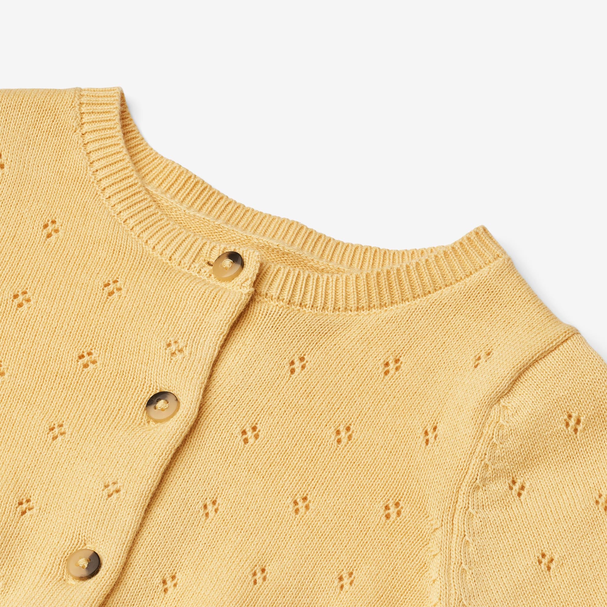 wheat-maia-strickjacke-baby-golden-yellow-bio-baumwolle image 3