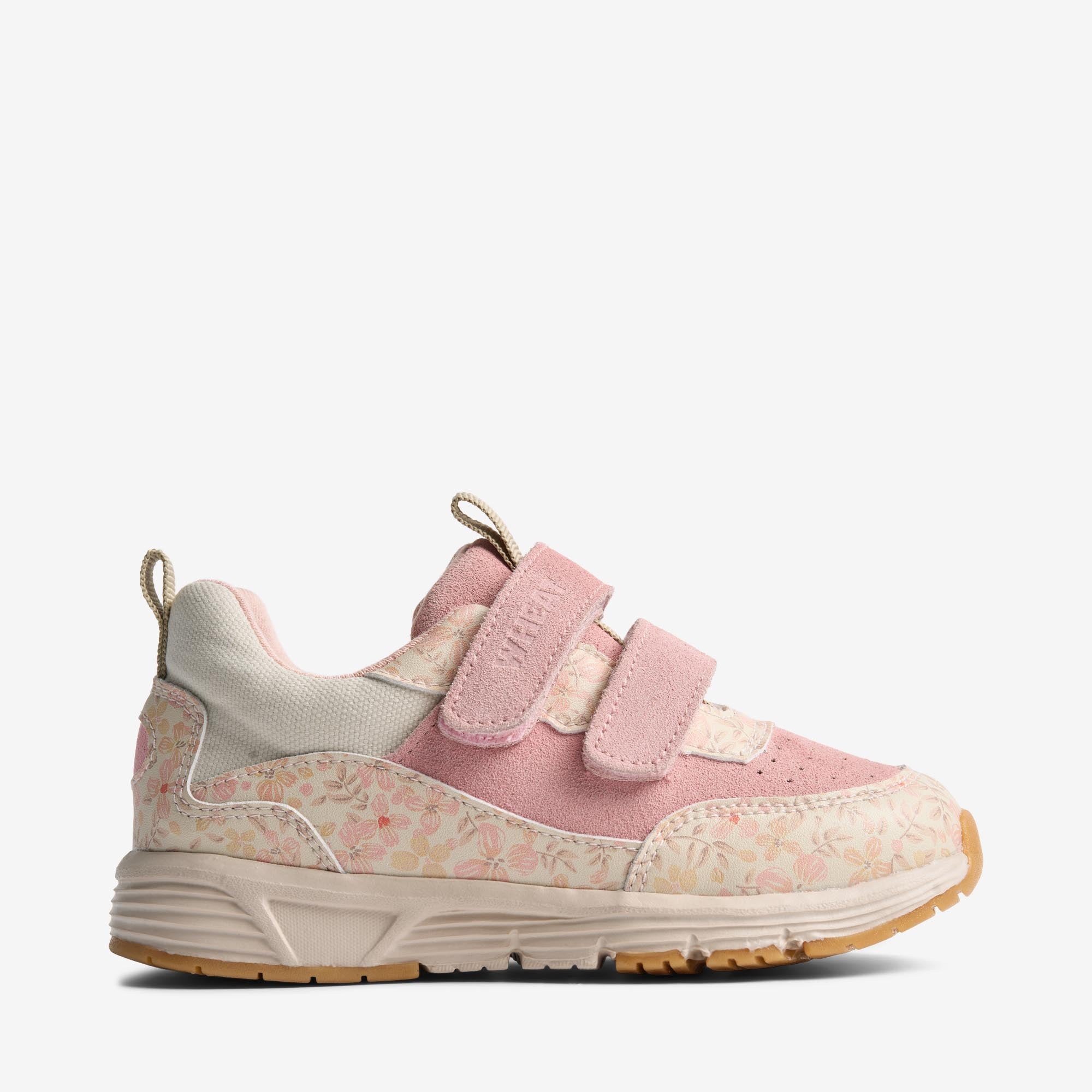 wheat-alin-sneaker-coral-flowers-klett-leder image 3