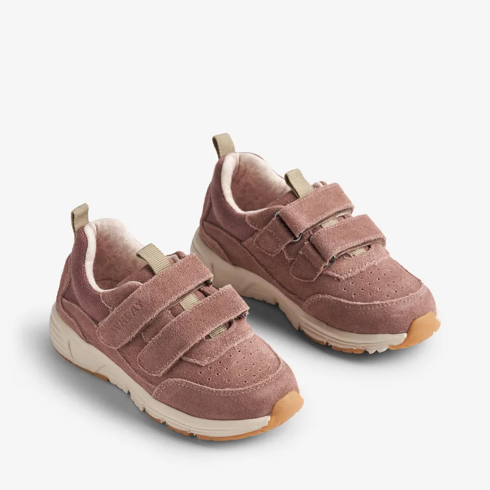 wheat-alin-sneaker-dusty-rouge-leder-klett-kinder image 1