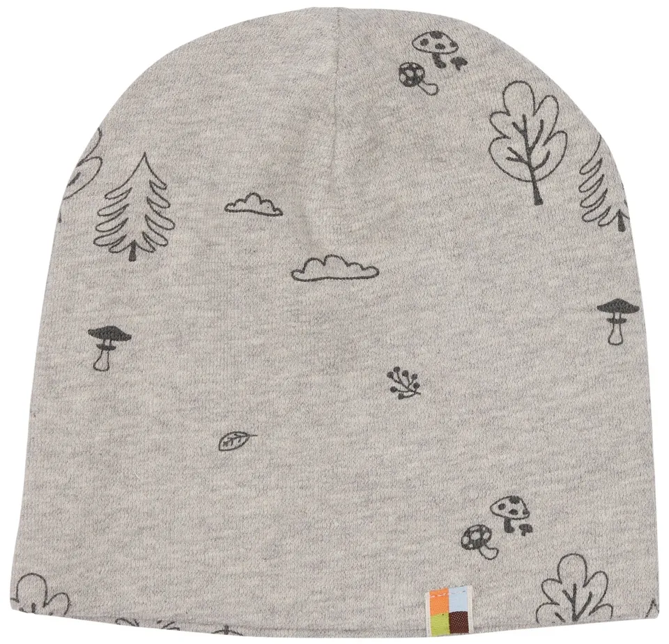 loud-proud-classics-beanie-strukturstrick-silver-wald-druck image 1