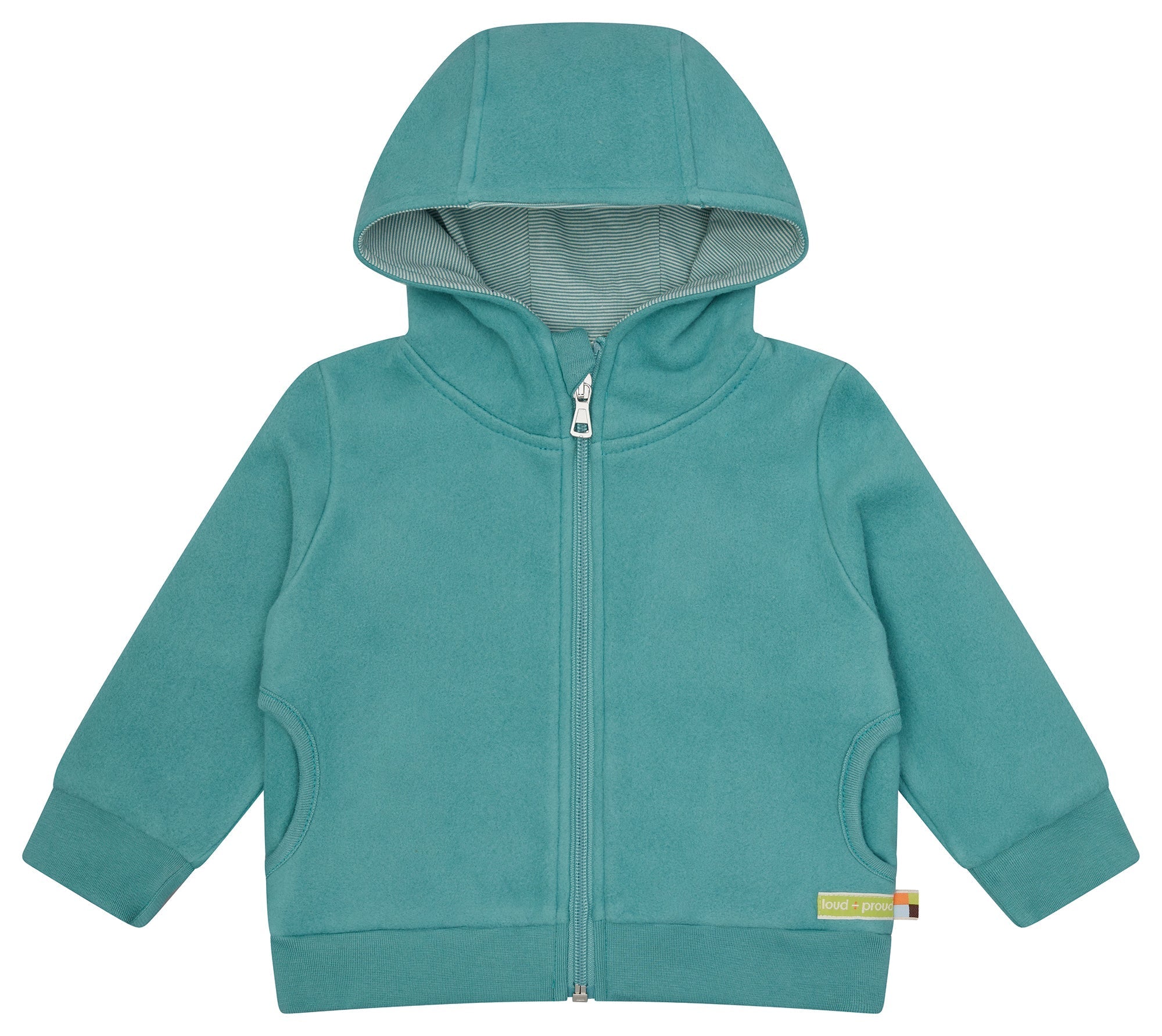 loud-proud-classics-baumwoll-fleece-jacke-curry-kapuze image 7