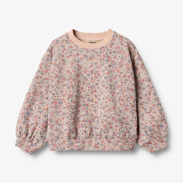 wheat-lia-sweatshirt-rose-dust-flowers-bio-baumwolle image 1