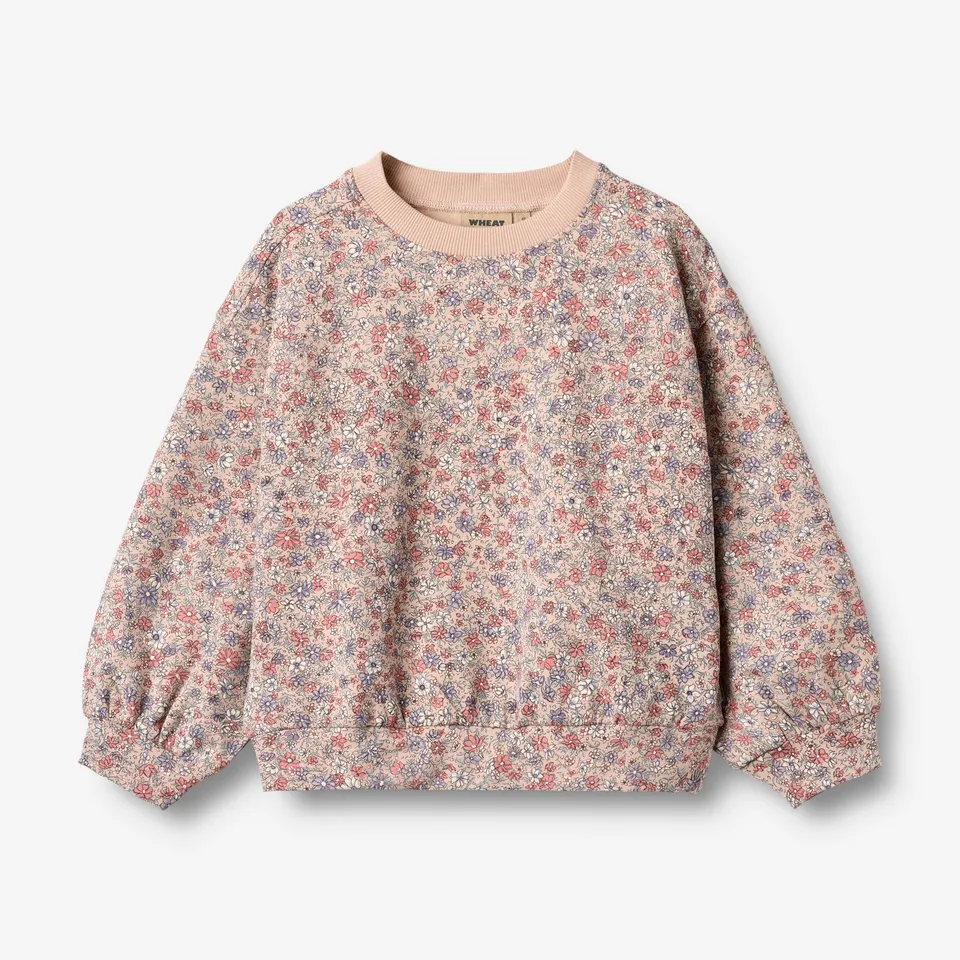 wheat-lia-sweatshirt-rose-dust-flowers-bio-baumwolle image 1