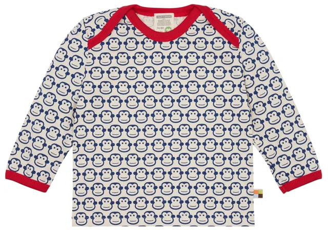 loud-proud-classics-shirt-langarm-affen-kinder-shirt-ultramarine-86-92 image 1