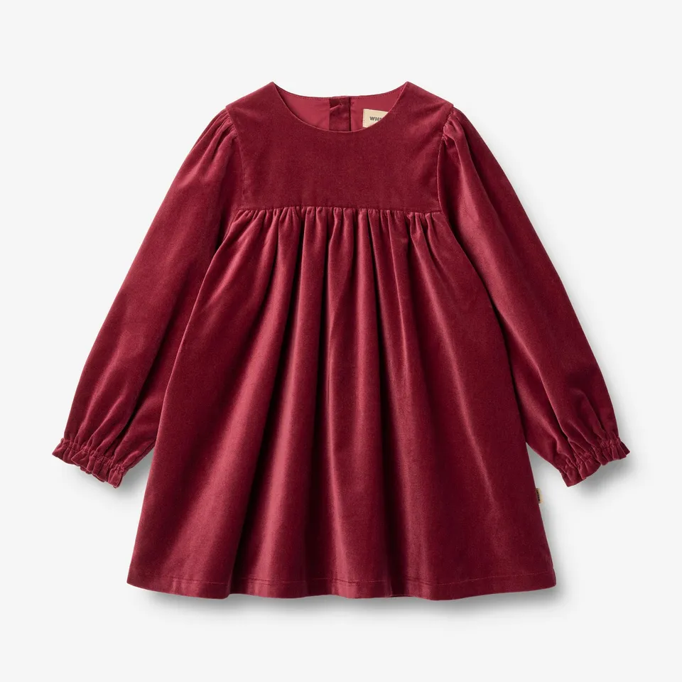 wheat-elvira-langarmkleid-ruby-red-bio-baumwolle image 1