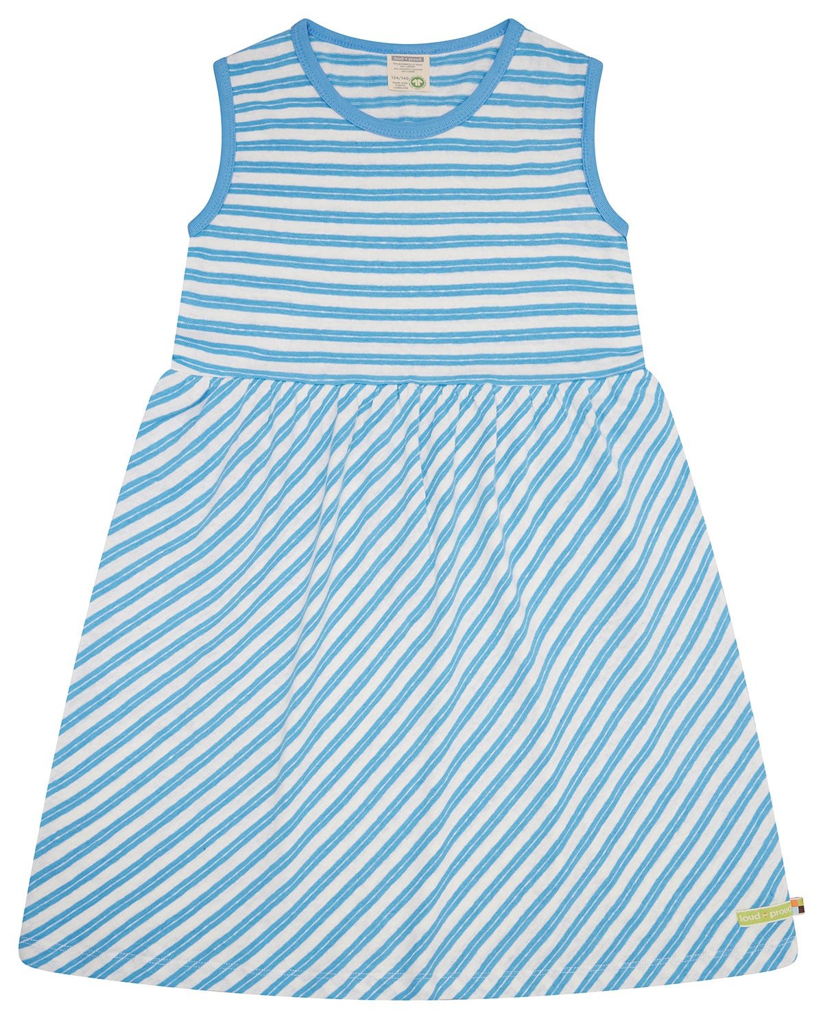 loud-proud-classics-kleid-streifen-leinen-blonde-rmellos image 1
