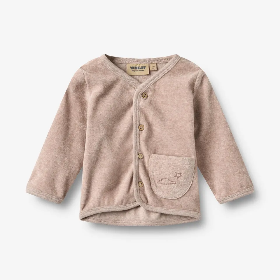 wheat-toto-sky-sweat-cardigan-baby-melange-rose-bio-baumwolle image 1