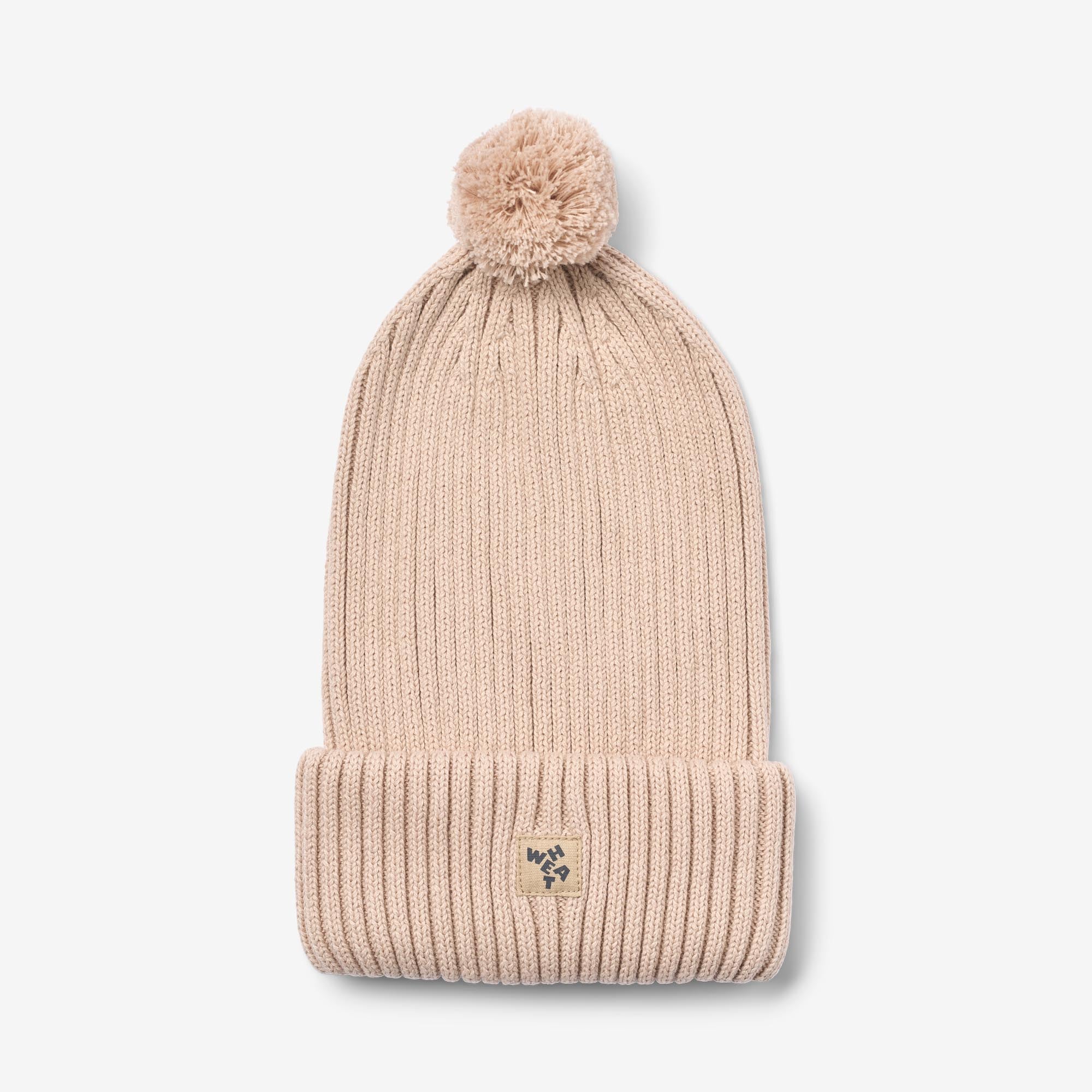wheat-habar-beanie-bio-baumwolle-kinder-rose-powder image 1