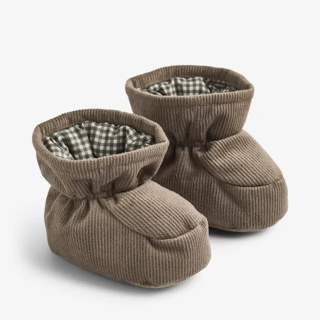wheat-fuffa-puffer-booties-dry-wood-cord-baby image 1