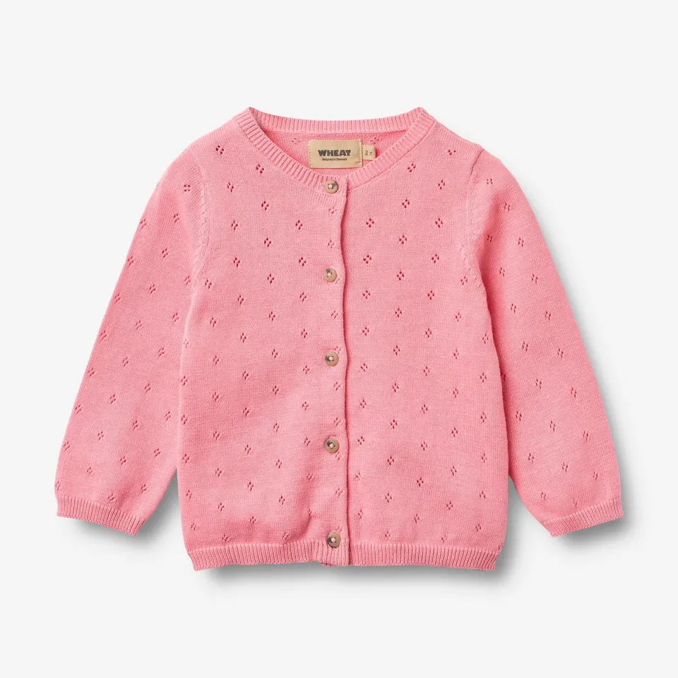 wheat-maia-strickjacke-bubblegum-baby-cardigan-bio image 1