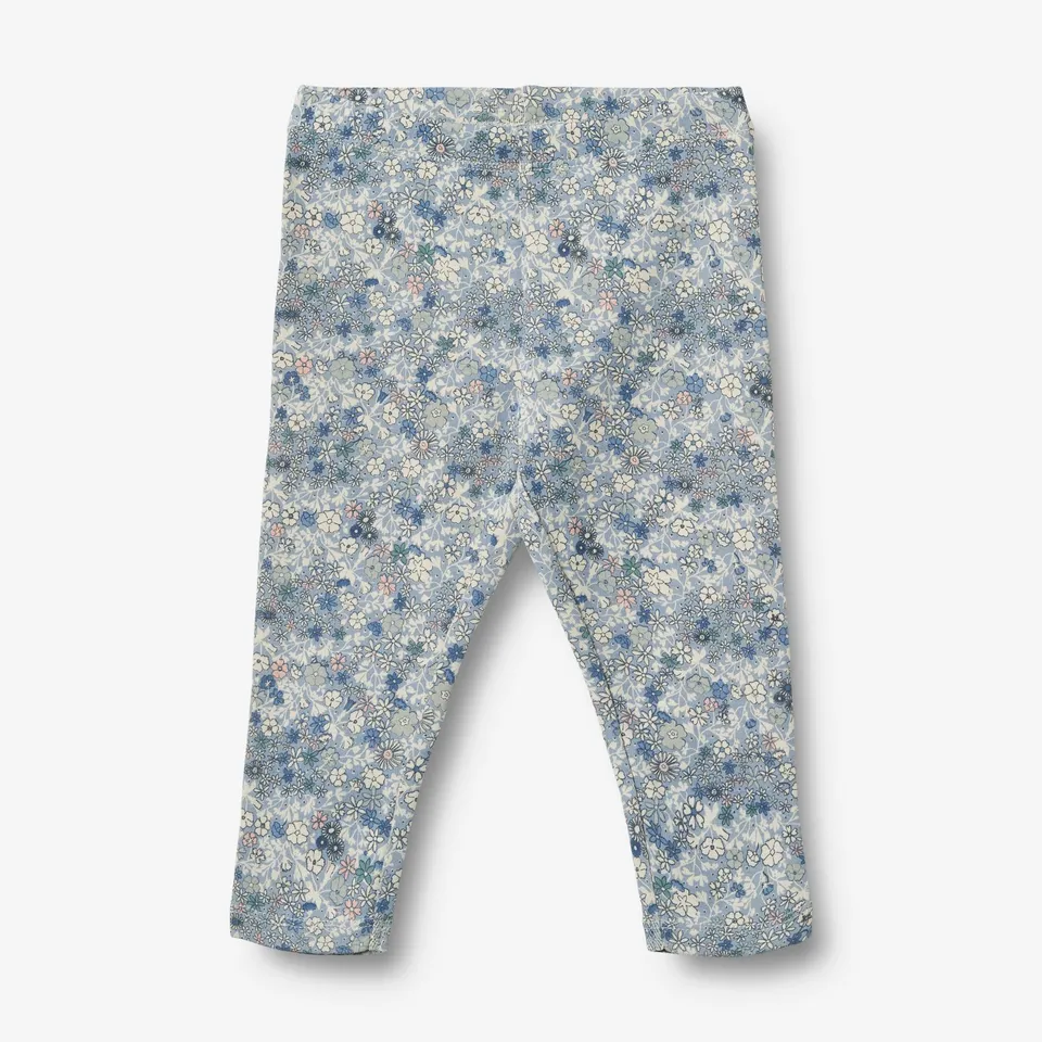 wheat-jules-jersey-leggings-baby-blue-summer-flowers-bio image 1
