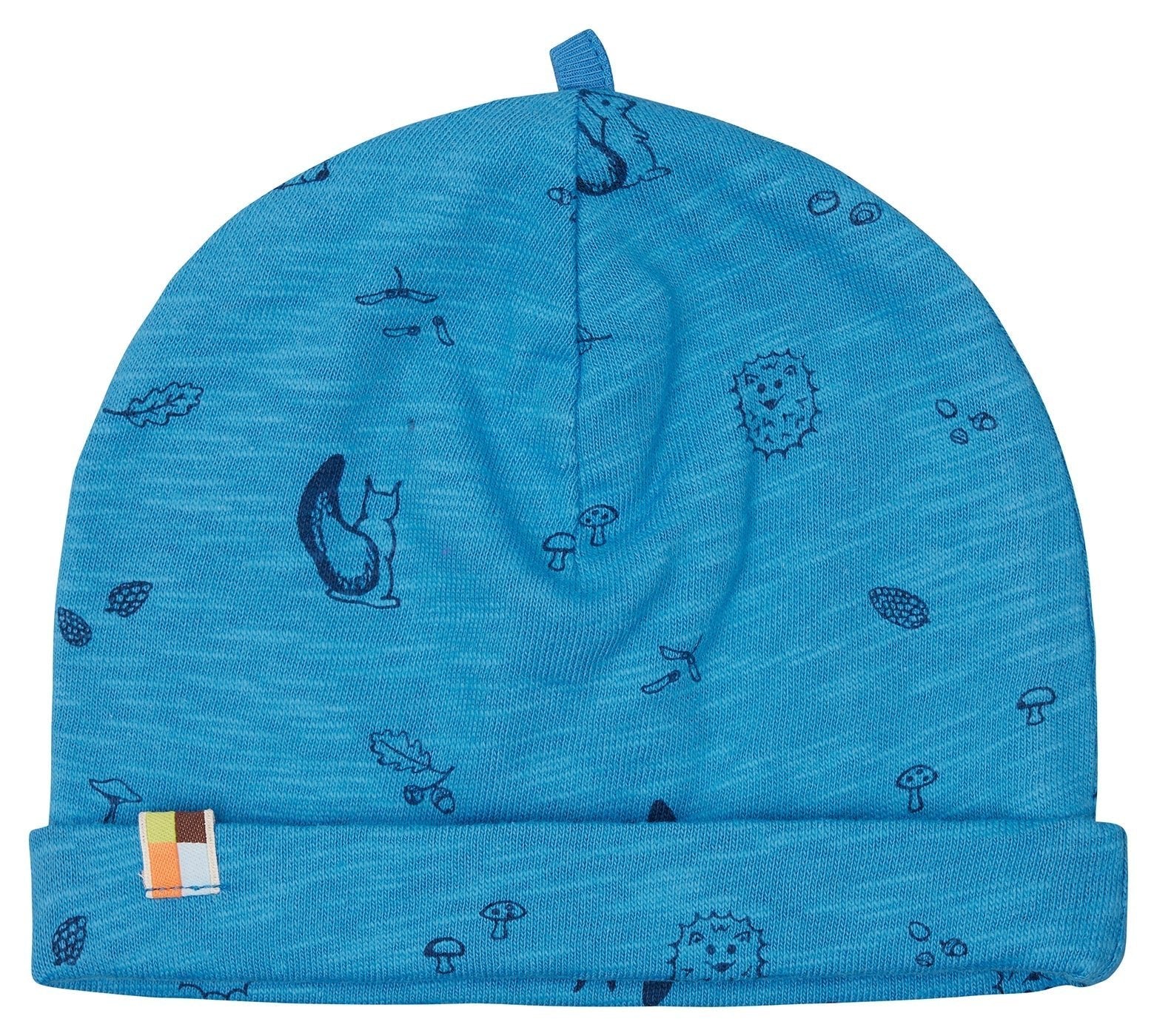 loud-proud-classics-beanie-m-tze-azur-62-68-wald-druck image 2