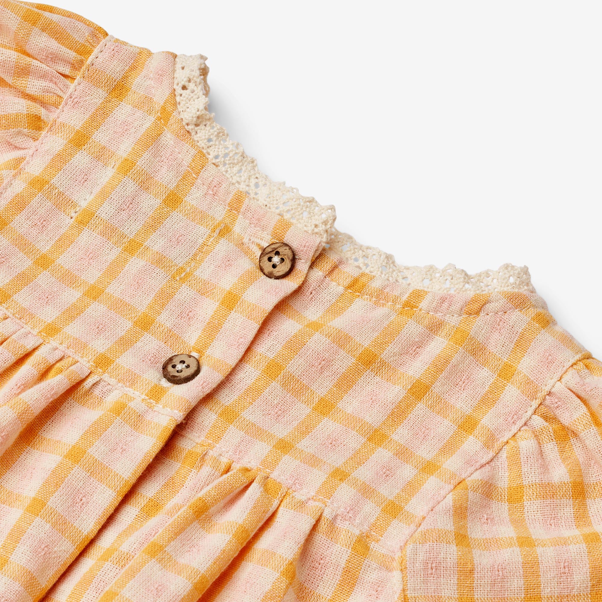 wheat-margit-strampler-yellow-check-bio-baumwolle-baby image 3