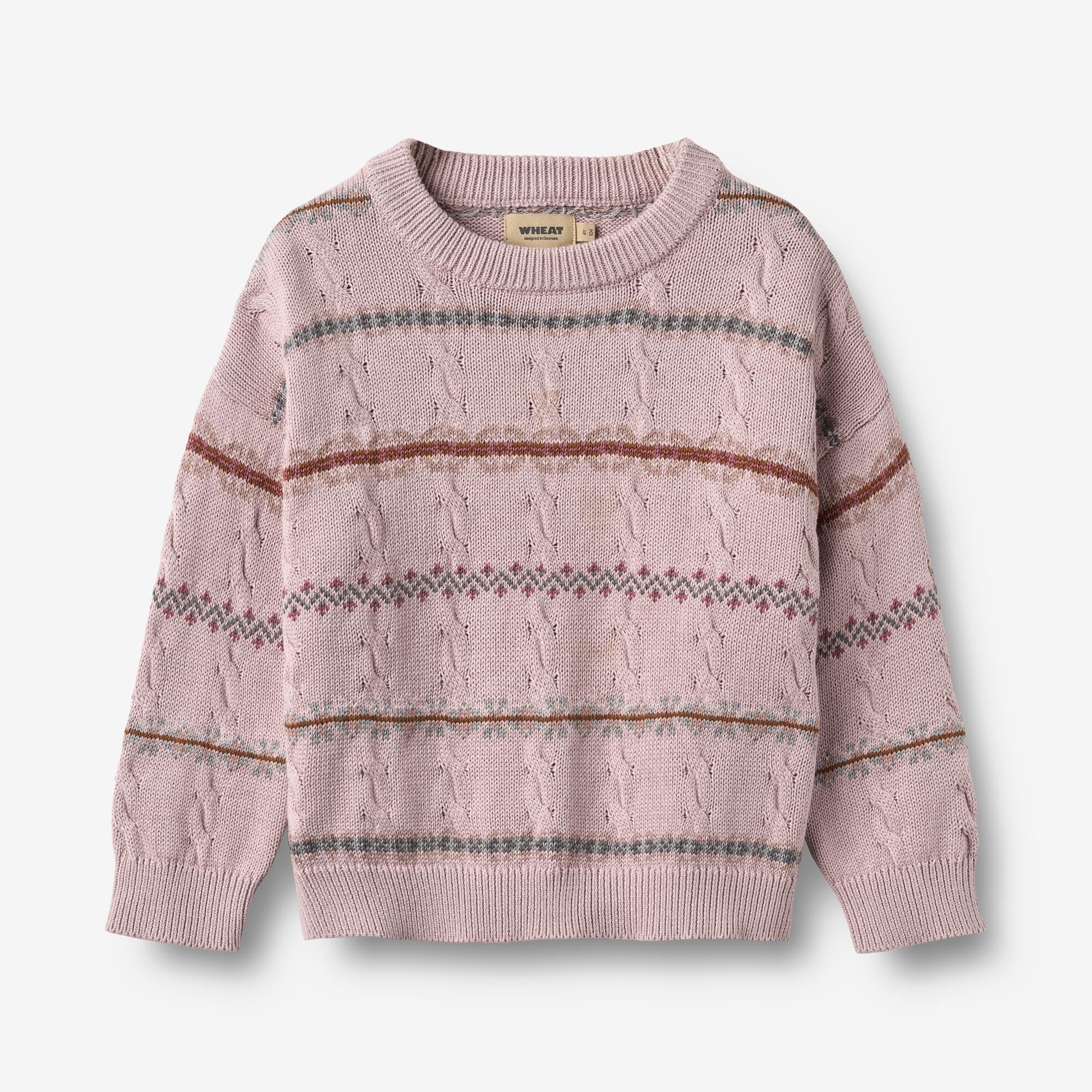 wheat-jacquard-knit-harper-pullover-soft-lilac-bio-baumwolle image 1