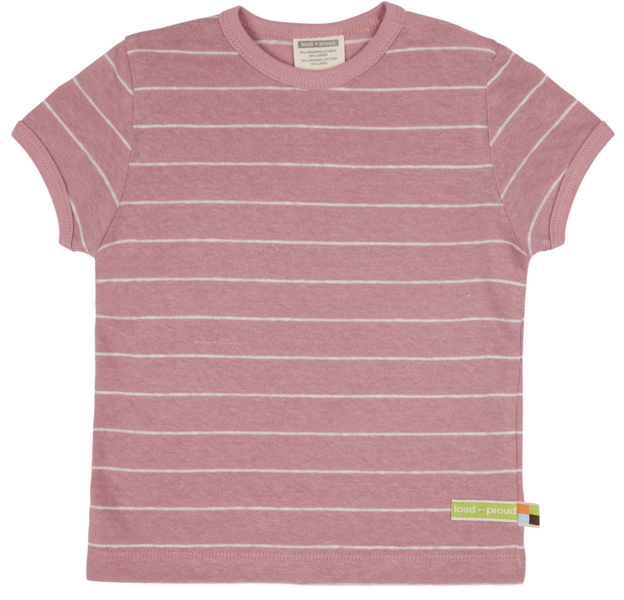 loud-proud-classics-t-shirt-streifen-shirt-aster-leinen image 1
