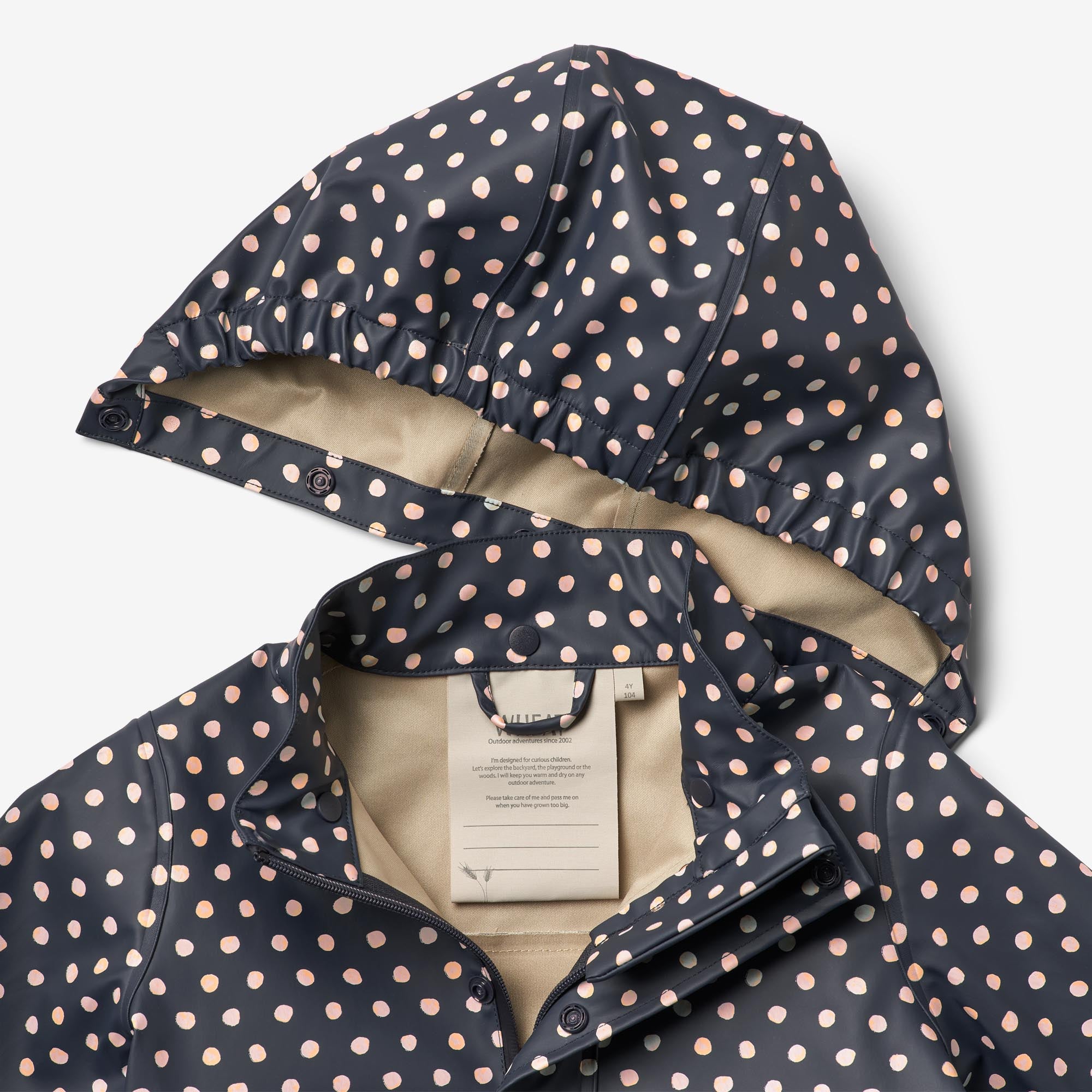 wheat-ollo-regenjacke-ink-dots-recycelt-kinder image 3