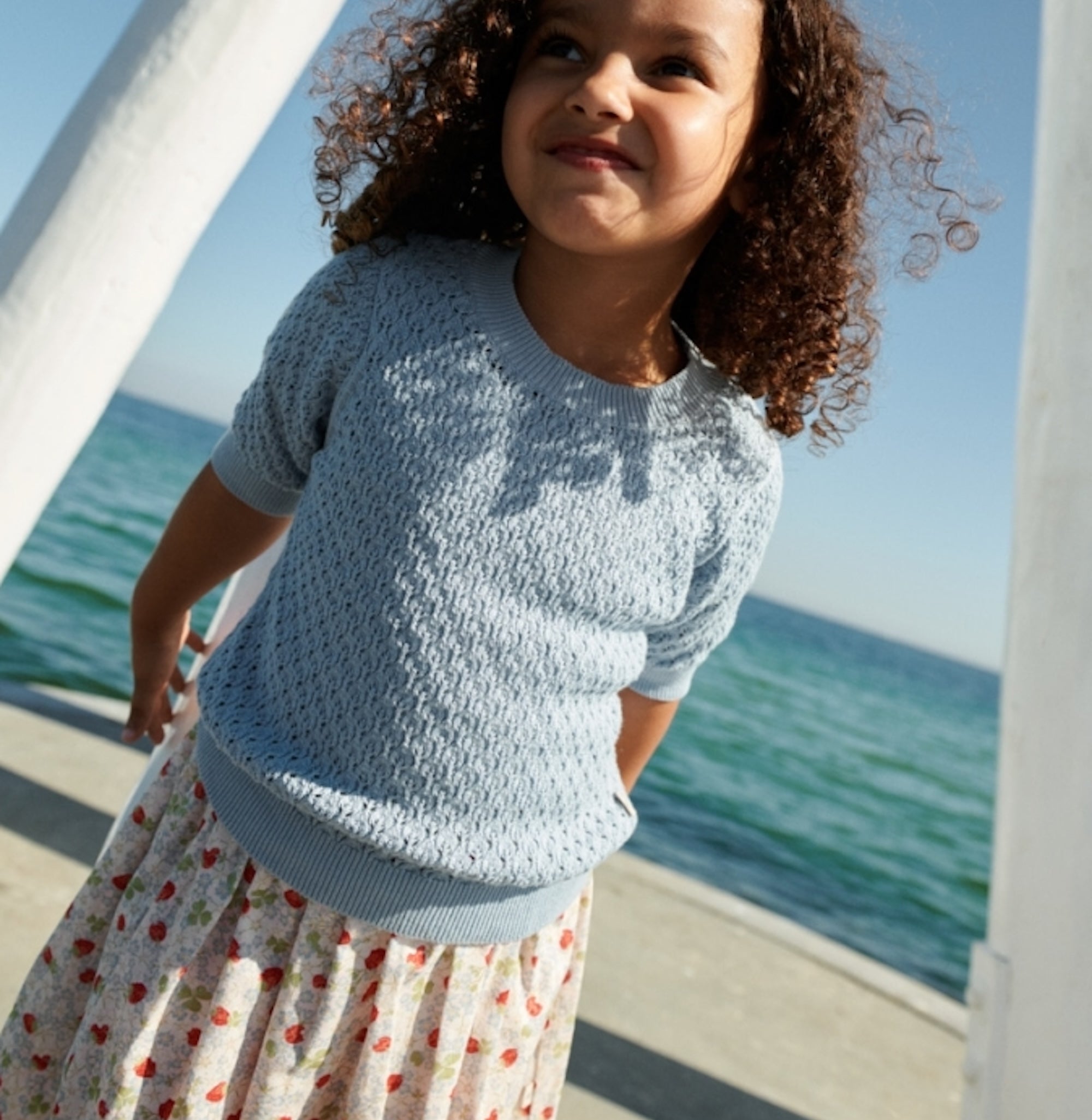 wheat-knit-top-alva-kinder-t-shirt-blue-summer-bio-baumwolle image 4