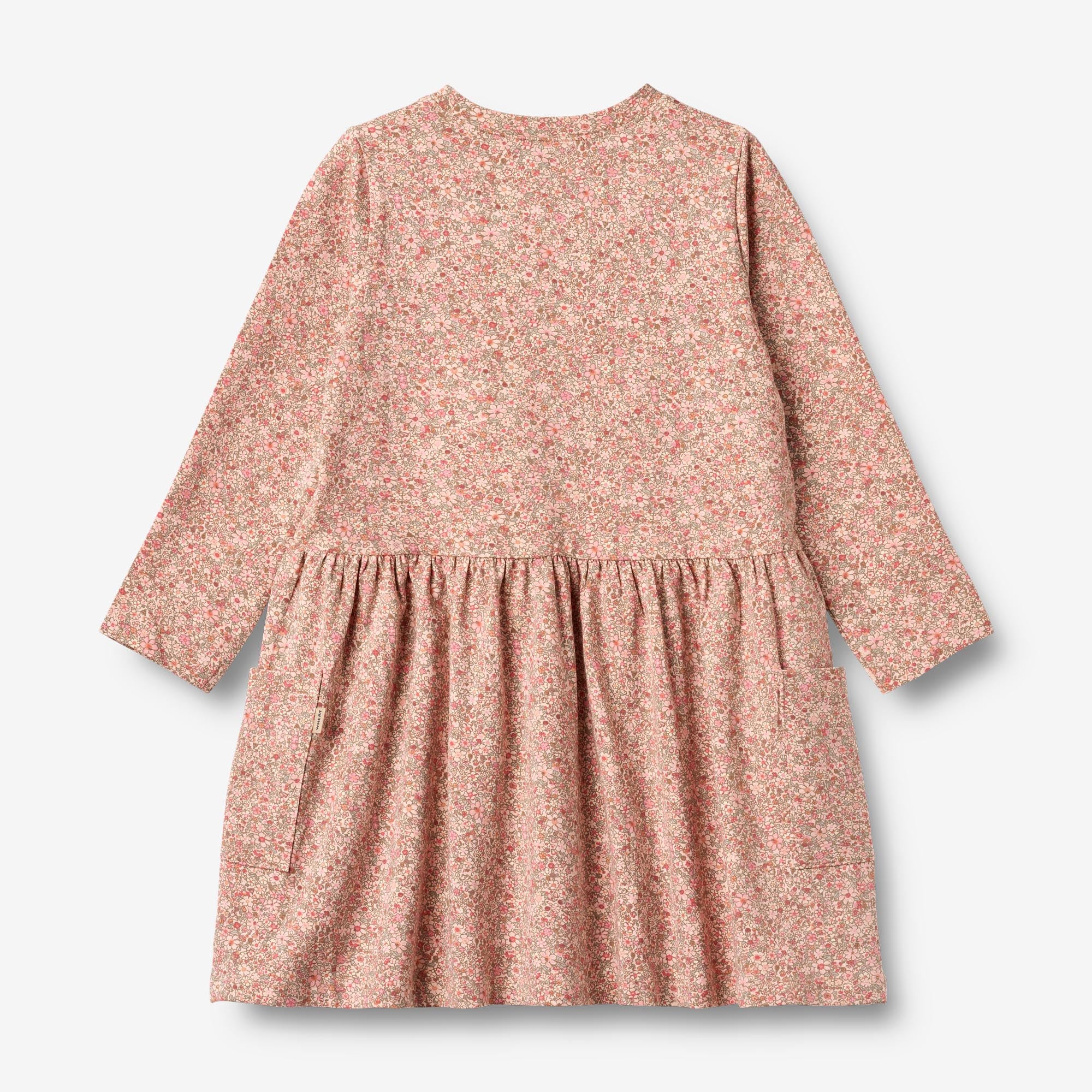 wheat-bessie-jerseykleid-rose-dust-flower-meadow-langarm image 3