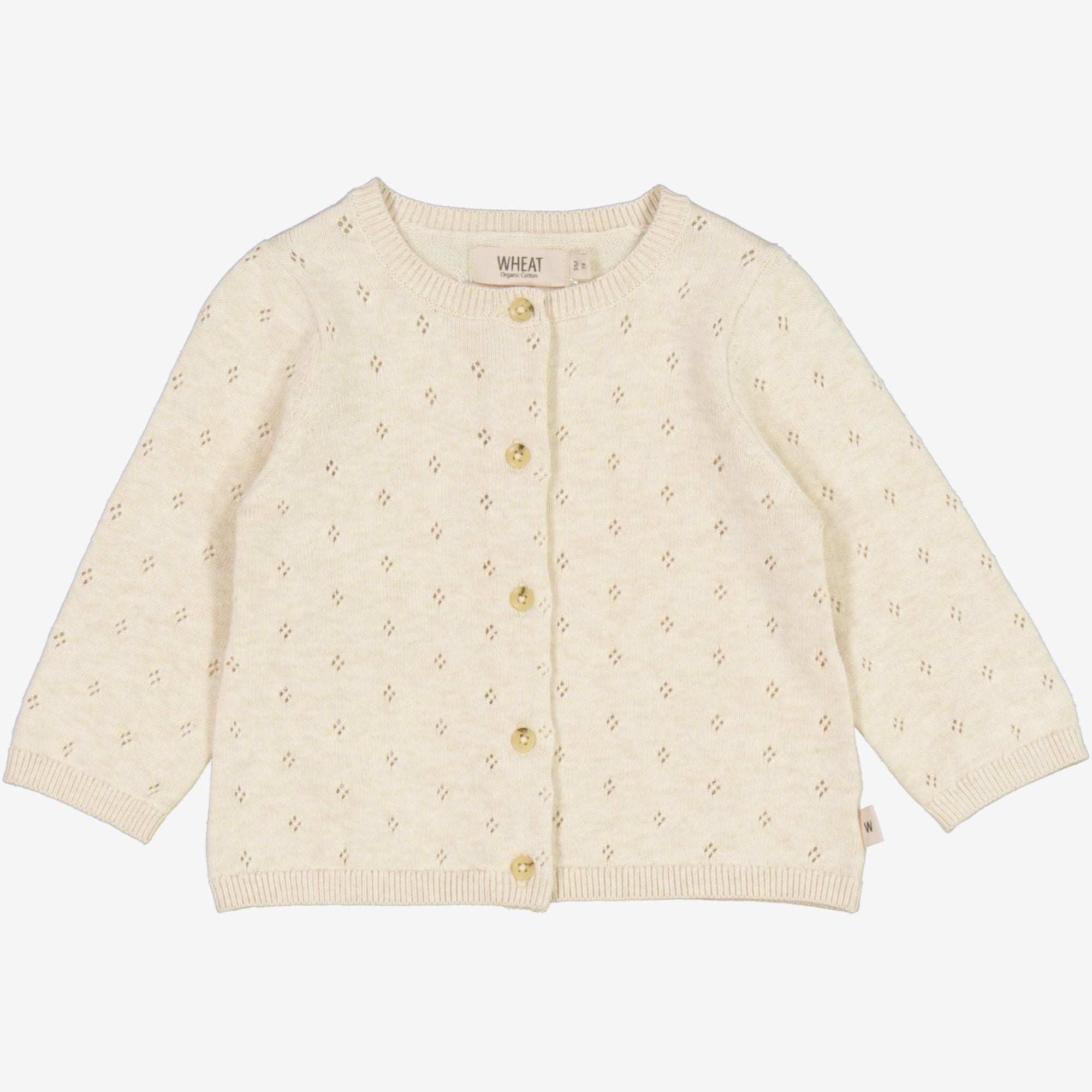wheat-maia-baby-strickjacke-cloud-melange-bio-baumwolle image 1