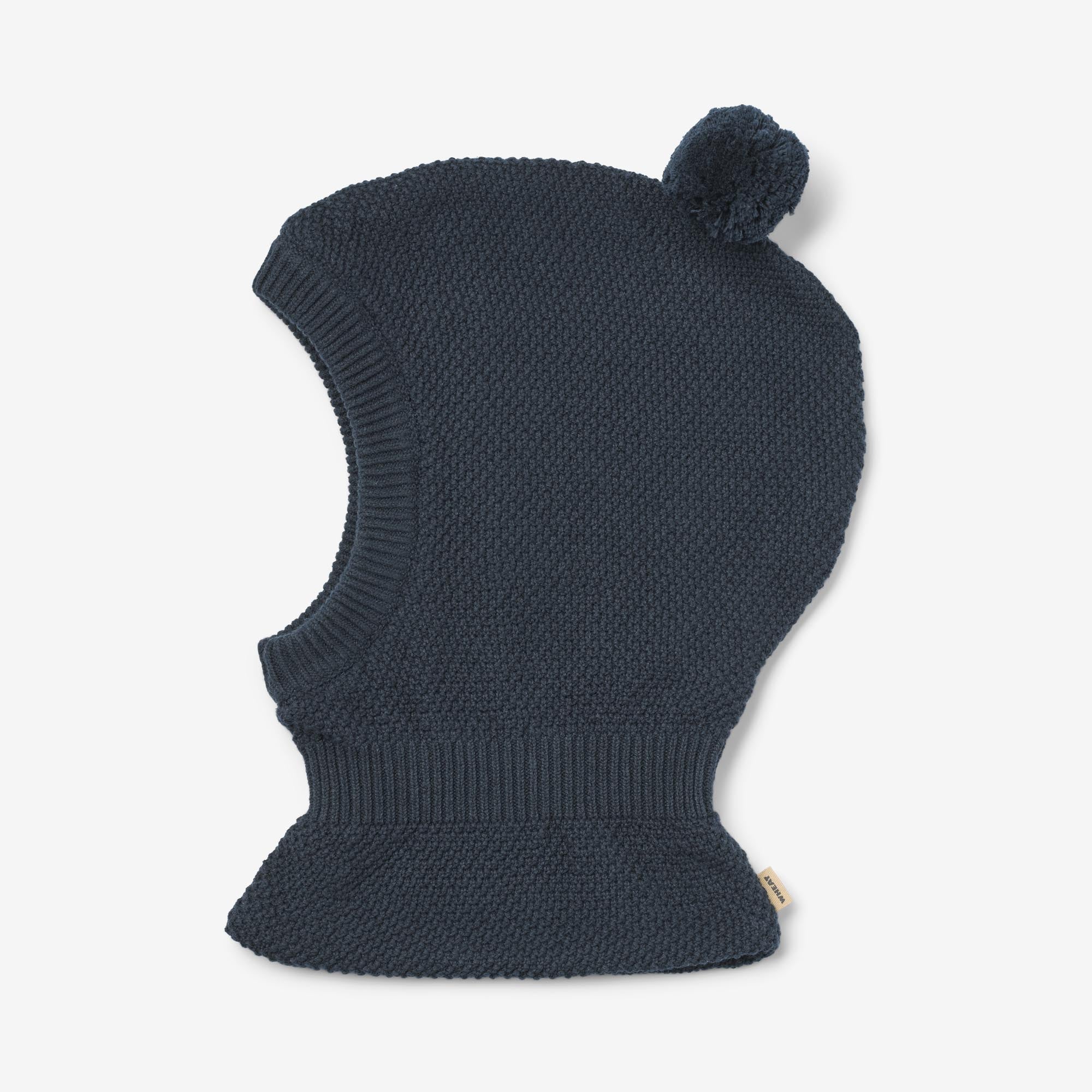 wheat-pomi-strick-balaclava-sturmhaube-ink-melange-bio-baumwolle image 1